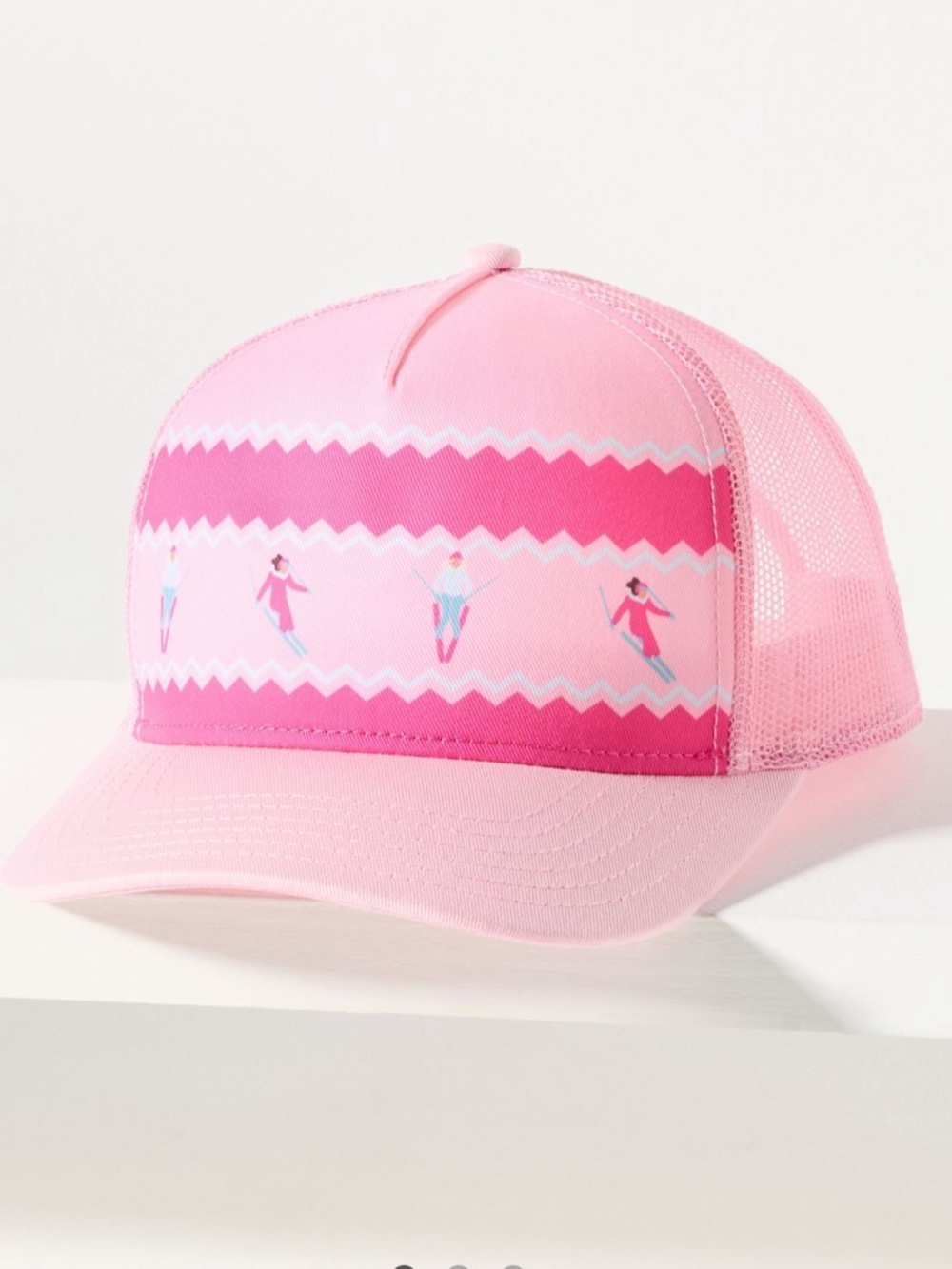 Beach Riot Pink Ski Like A Girl Mesh Trucker Hat NWT